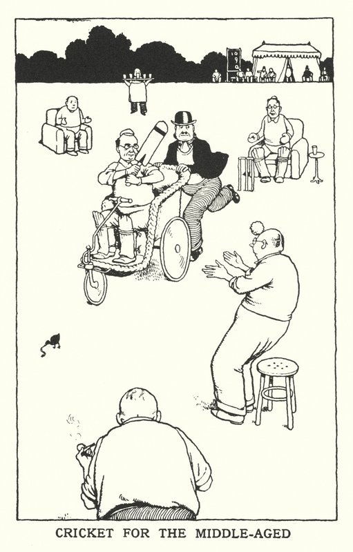 Orta Yaşlılar için Kriket (lito) by William Heath Robinson