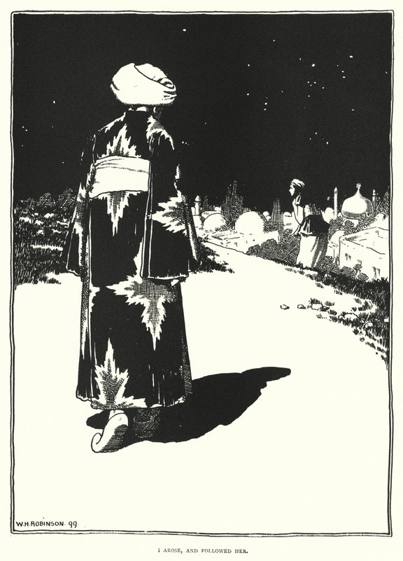 Kalktım ve onu takip ettim (gravür) by William Heath Robinson