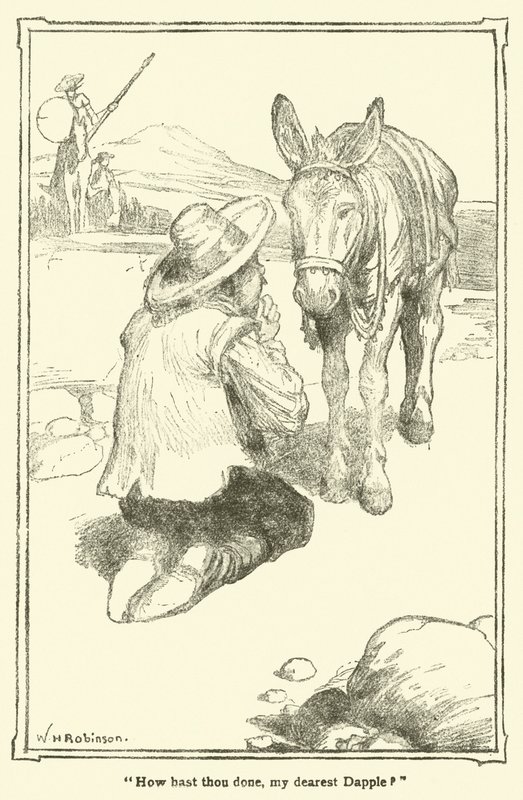 Don Kişot (lito) için çizim by William Heath Robinson