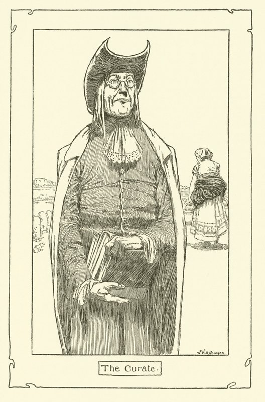 Don Kişot (lito) için çizim by William Heath Robinson