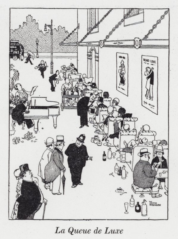 La Queue de Luxe (lito) by William Heath Robinson