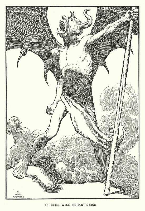 Lucifer gevşeyecek (lito) by William Heath Robinson