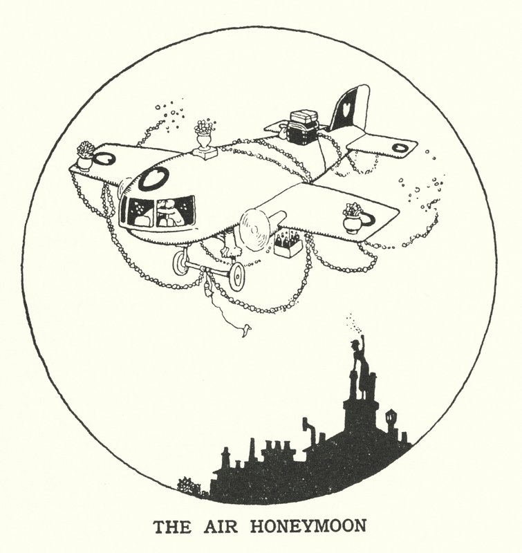 Hava Balayında (lito) by William Heath Robinson