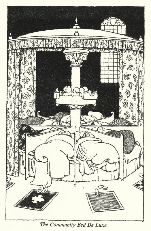 The Community Bed De Luxe (taş) by William Heath Robinson