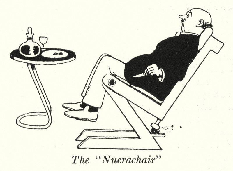 "Nukrachair" (lito) by William Heath Robinson