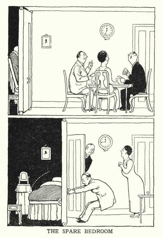 Yedek Yatak Odası (lito) by William Heath Robinson