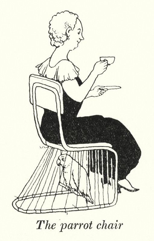 Papağan sandalyesi (lito) by William Heath Robinson