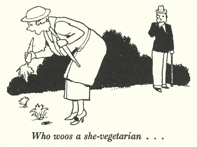 Kim bir vejeteryanla (lito) kur yapar? by William Heath Robinson
