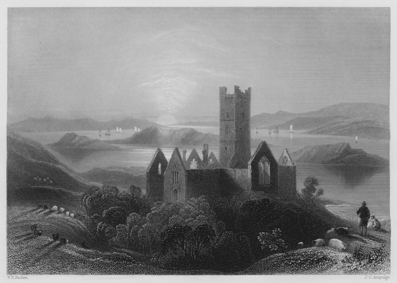 Roserk Manastırı (gravür) by William Henry (after) Bartlett