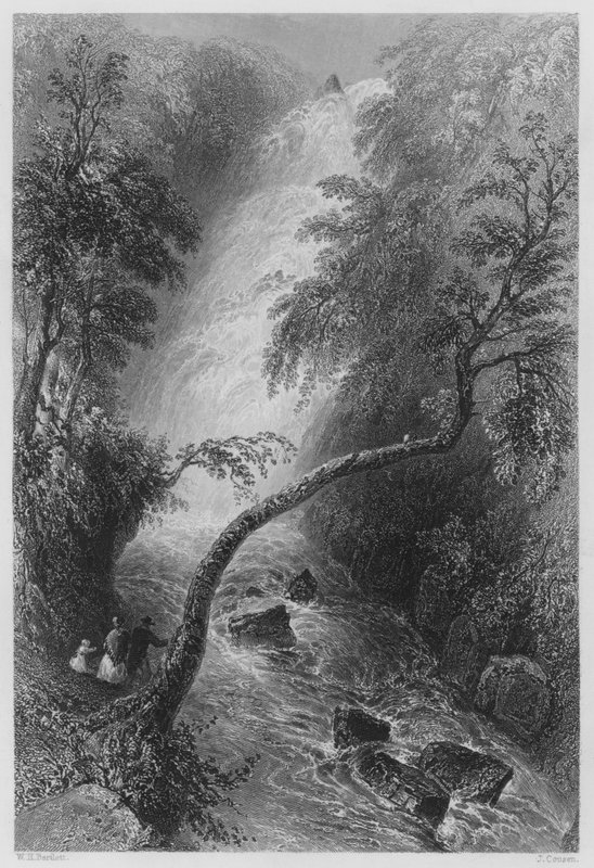 Torc Çağlayanı (gravür) by William Henry (after) Bartlett