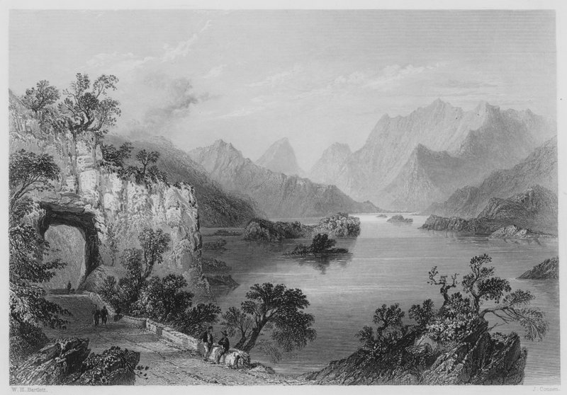 Upper Lake, Killarney (gravür) by William Henry (after) Bartlett