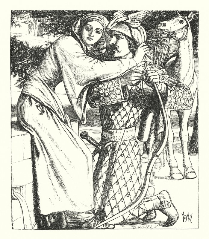 Oriana Ballad (gravür) by William Henry (after) Hunt