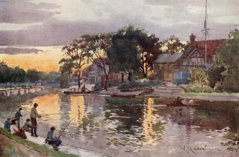 Camda Üniversite Kayıkhaneleri, Gün Batımı by William Matthison