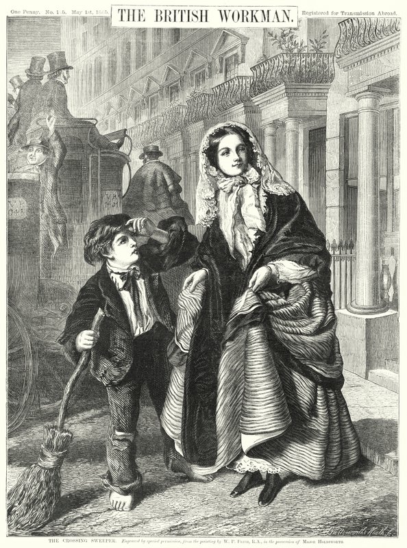 Geçiş Süpürgesi (gravür) by William Powell (after) Frith