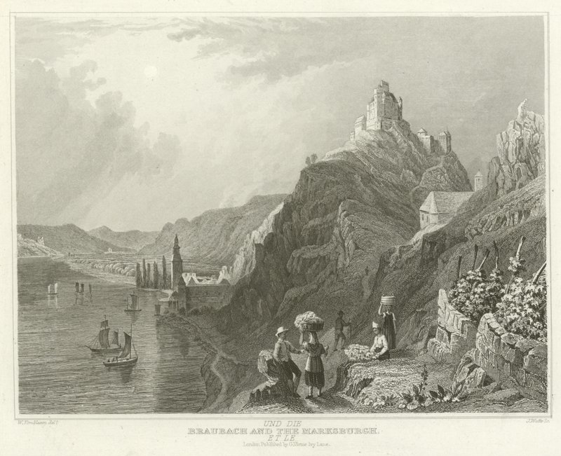 Braubach and the Marksburgh  by William Tombleson