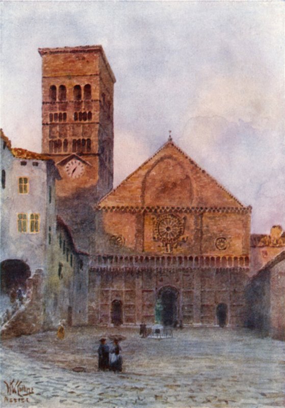 Assisi. Katedral (renkli taş) by William Wiehe Collins