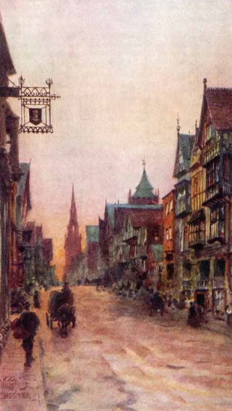 Chester, Eastgate Caddesi (renkli taş) by William Wiehe Collins