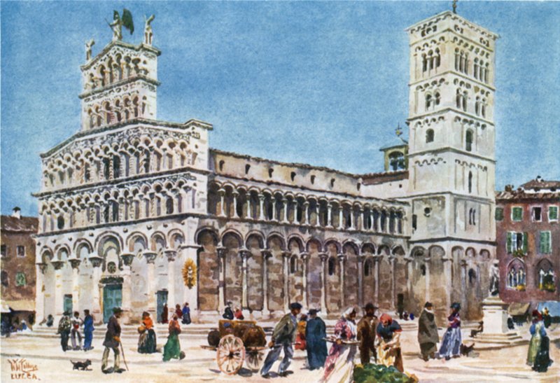 Lucca. S. Michele (renkli taş) by William Wiehe Collins