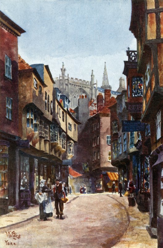 York, Stonegate (renkli taş) by William Wiehe Collins