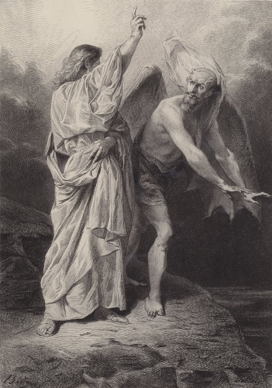 İsa Şeytan tarafından ayartıldı by after Albert Robida