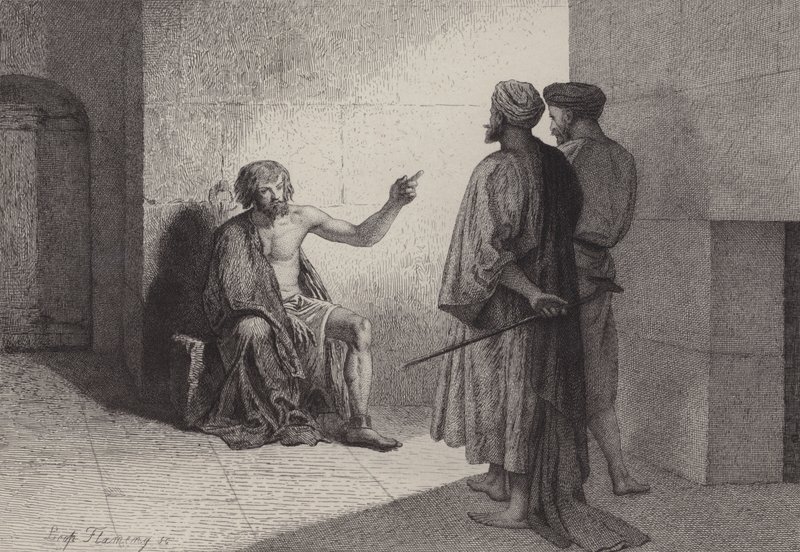 Vaftizci Yahya Hapishanede by after Albert Robida