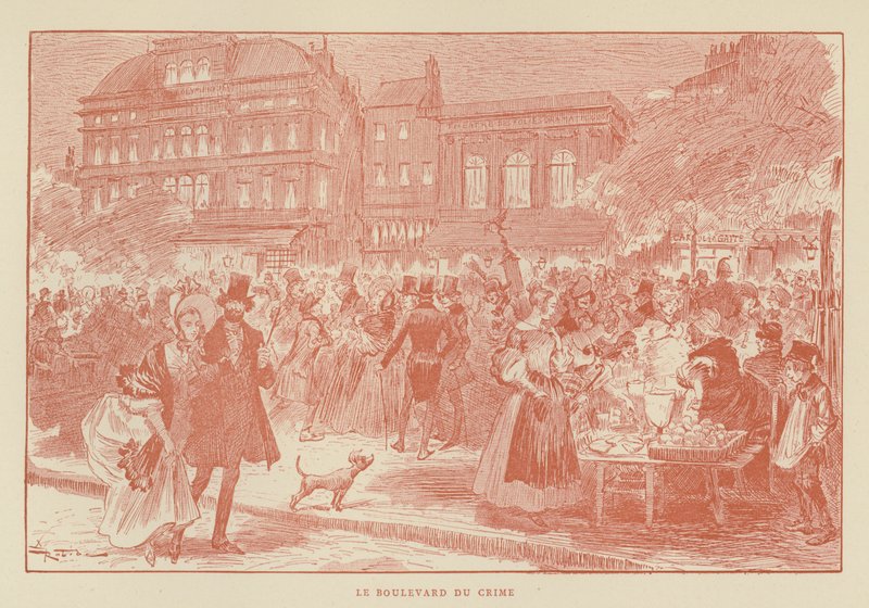 Boulevard Du Suç by after Albert Robida