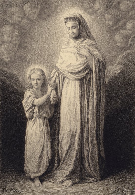 Çocuk İsa ve Annesi by after Albert Robida
