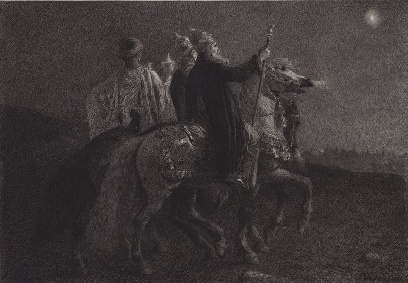 Doğunun Bilge Adamları by after Albert Robida
