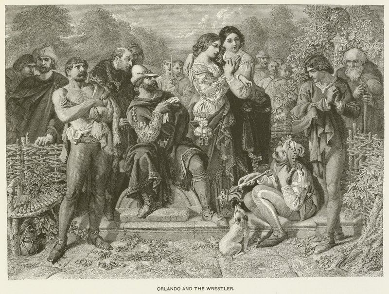 Orlando ve güreşçi by after Daniel Maclise