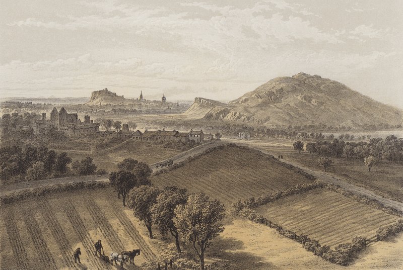 Craigmillar Kalesi yakınından Edinburgh (chromolitho) by after David Roberts