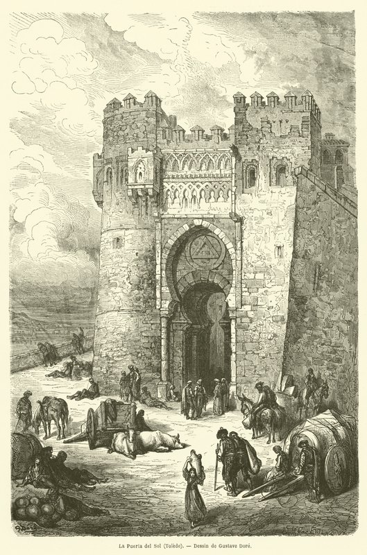 Puerta del Sol, Tolede by Gustave after Dore