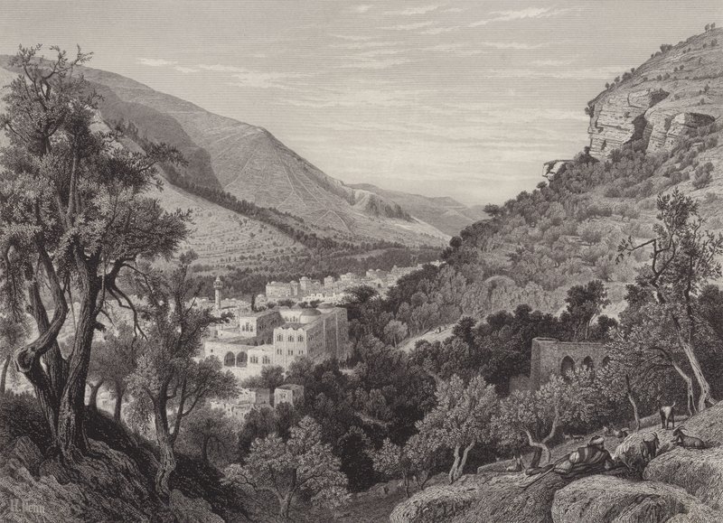 Nablus, Antik Şekem by after Harry Fenn