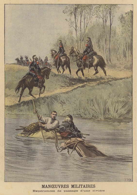Fransız Ordusu askeri manevraları by after Henri Meyer