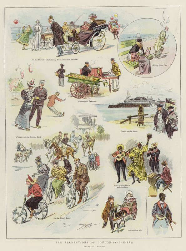 Londra-by-the-Sea'nin Rekreasyonları (chromolitho) by after John Duncan