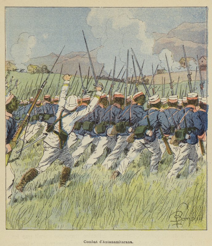 dAntanamitarana ile savaş by after Louis Charles Bombled