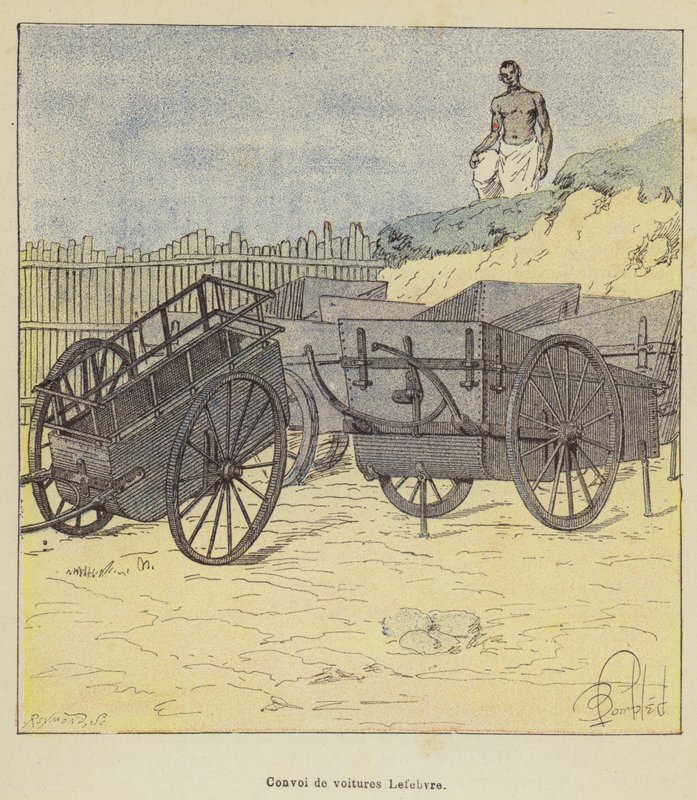 Lefebvre araba konvoyu by after Louis Charles Bombled