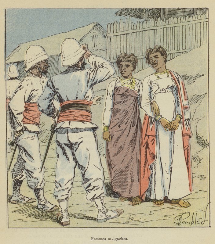 Madagaskarlı kadınlar by after Louis Charles Bombled