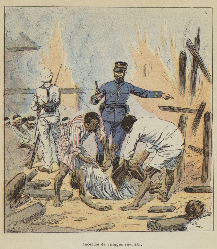İsyan köylerinde yangın by after Louis Charles Bombled