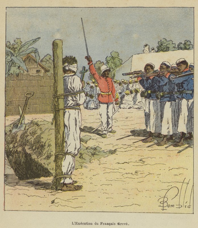 LExecution du Francais Greve by after Louis Charles Bombled