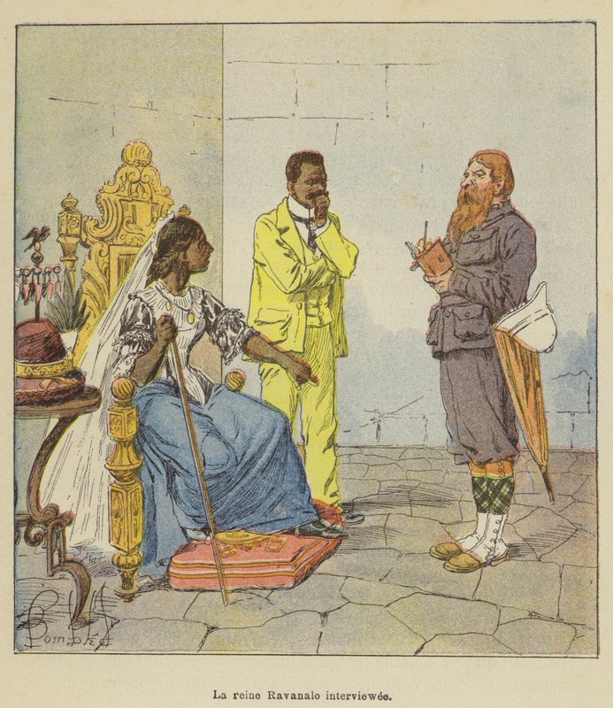 Kraliçe Ravanalo görüşmeci by after Louis Charles Bombled