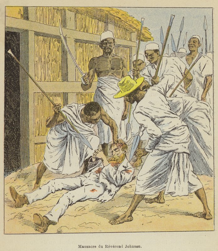 Katliamı Rahip Johnson by after Louis Charles Bombled