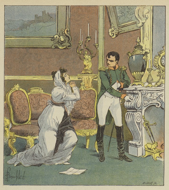 Napolyon ve Madam Hatzfeld by after Louis Charles Bombled