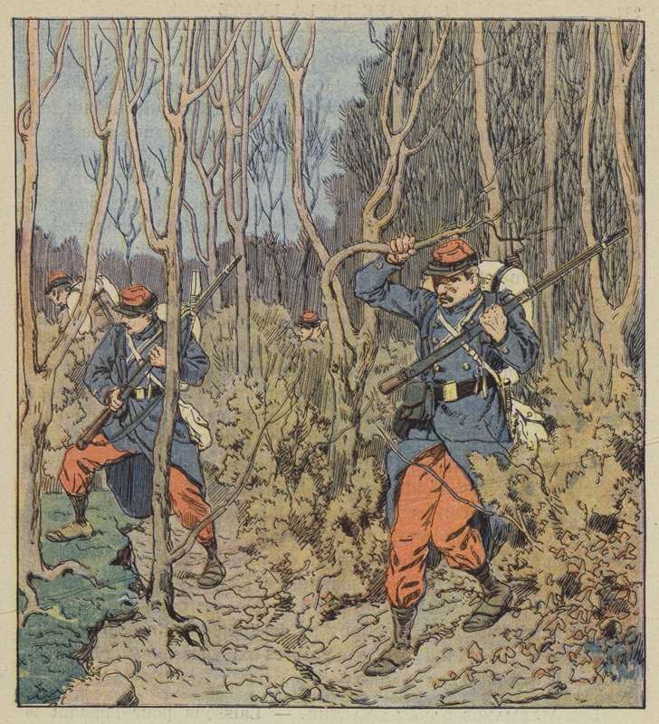 Ormandaki askerlerimiz by after Louis Charles Bombled