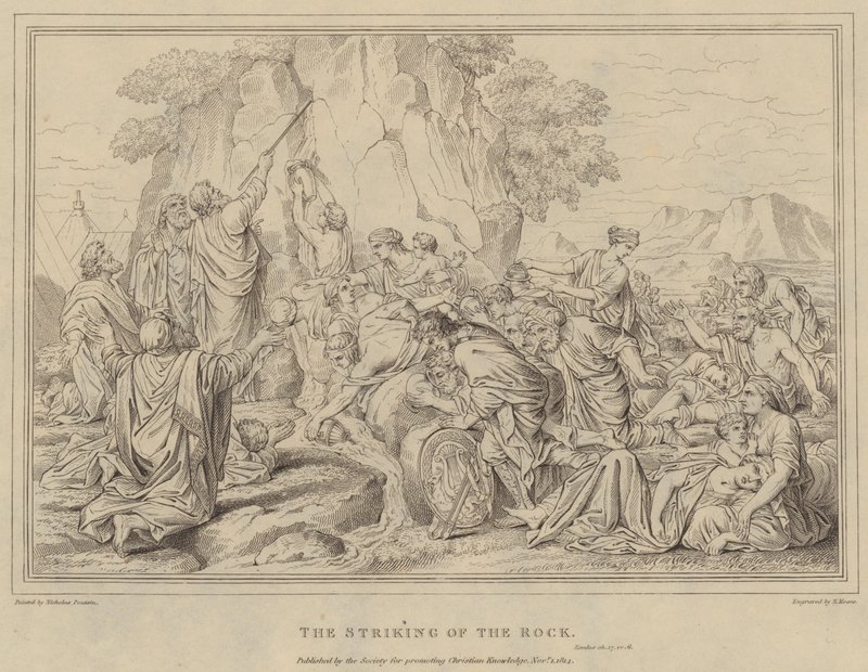 Kayanın Çarpması, Exodus by after Nicolas Poussin