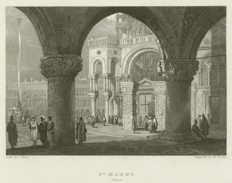 St Marks, Venedik by Samuel (after) Prout
