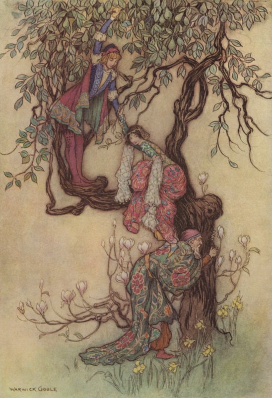 Geoffrey Chaucer, Tüccarların Öyküsü by after Warwick Goble